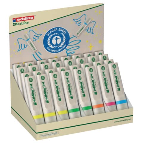 Textmarker EcoLine, 2-5mm, sortiert im Display EDDING 4-52088
