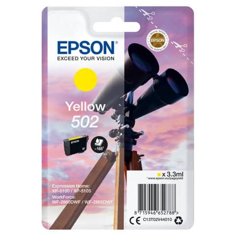 Inkjetpatrone Nr.502 yellow EPSON C13T02V44010