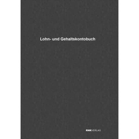 Lohn- und Gehaltskontobuch, A4, 20 Blatt, kartoniert RNK 2371