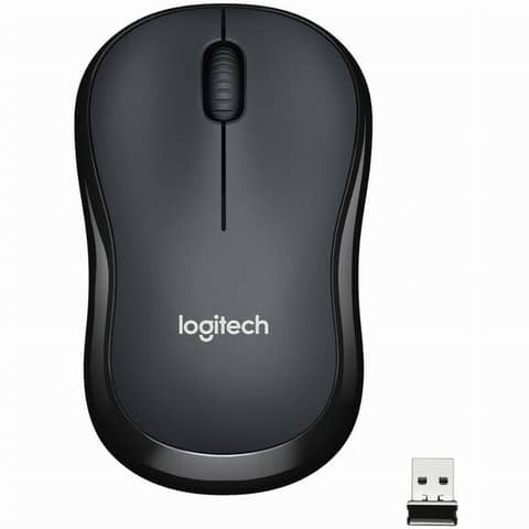 Maus M220 Silent, 3 Tasten, kabellos, anthrazit LOGITECH 910-004878 / M220