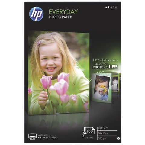 Inkjet Fotopapier, A4, 200g/m², 25 Blatt, semigloss HP Q5451A