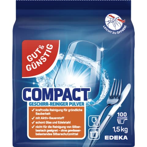 Geschirr-Reiniger Pulver Compact, 1,5kg GUT & GÜNSTIG 5528406002