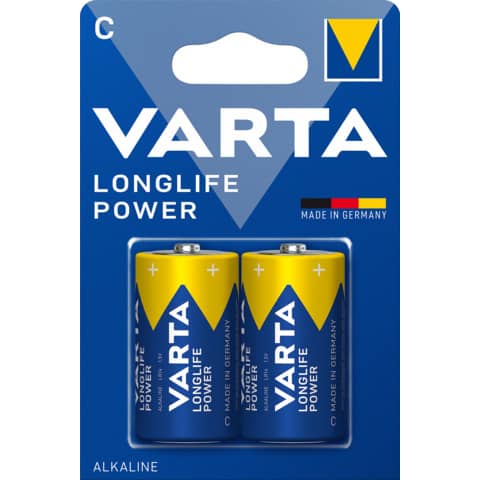 Batterie Alkali-Mangan Longlife Power, LR14/C/Baby, 2 Stück VARTA 04914121412