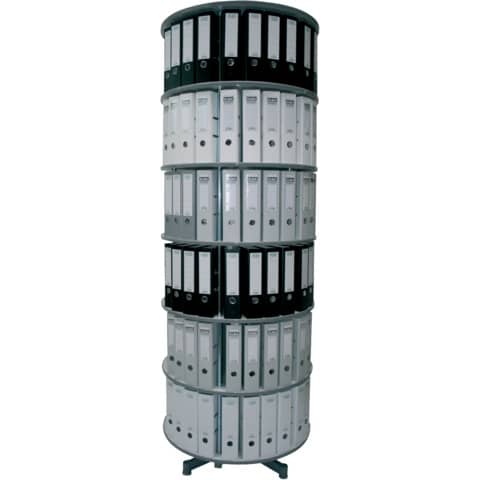 Ordner-Drehsäule, 6 Etagen, Ø810mm, grau REEF R2081B6