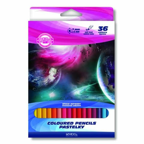 Buntstifte "Space Odyssey" Schul- Farbstifte,, 36 Stück, sortiert KOH-I-NOOR 3655