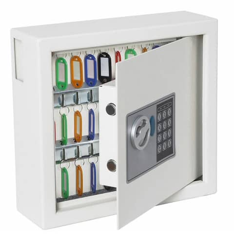 Schlüsseltresor Cygnus Elektronikschloss 30 Haken weiß PHÖNIX SAFE KS0031E