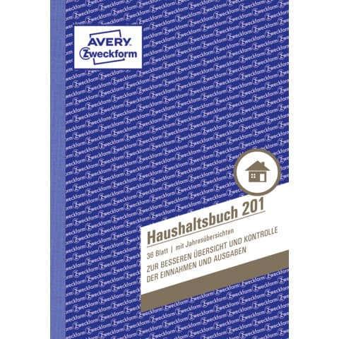 Haushaltsbuch, A5, 36 Blatt AVERY ZWECKFORM 201