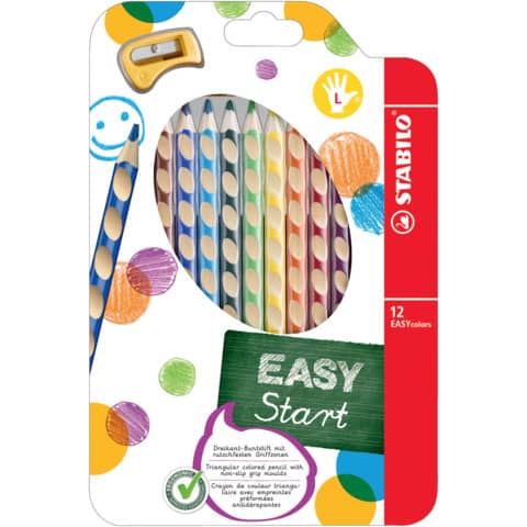 Farbstift EASYcolors, 12er Etui, Linkshänder STABILO 331/12