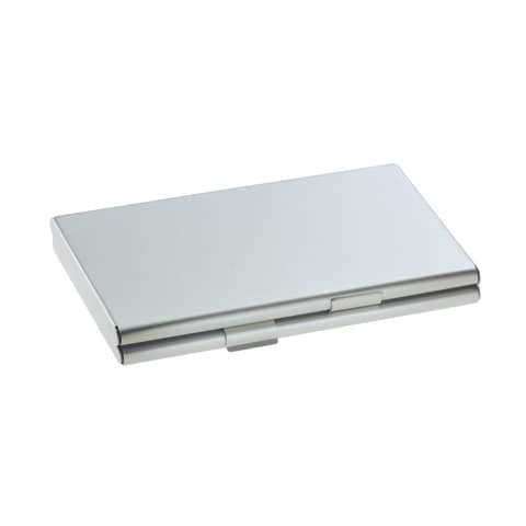 Visitenkarten-Etui Twin, 2 Fächer, Aluminium, silber matt SIGEL VZ136