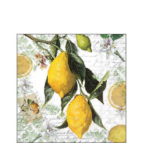 Motivserviette Lemon, 25 x 25 cm, 3-lagig, 20 Stück AMBIENTE 12514990