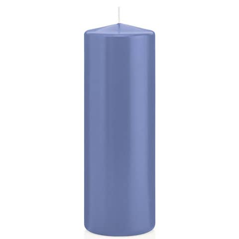 Stumpenkerze, 200x70mm, grau/blau  618326.124