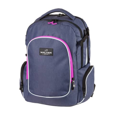 Schulrucksack Wizzard Campus Evo, 46x32x21cm, 33L, blue ivy/pink WALKER 42117-267