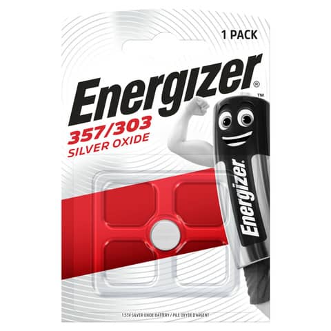 Knopfzellen-Batterie Silberoxid V357/303, 1 Stück ENERGIZER E300784002