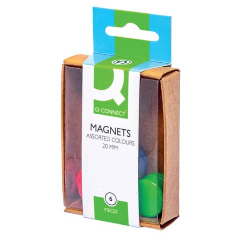 Magnet, Ø20mm, 6 Stück, sortiert Q-CONNECT KF02040