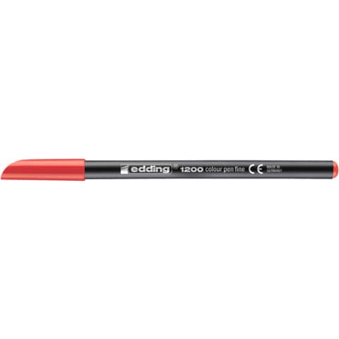 Faserschreiber 1200, 1mm, Rundspitze, rot EDDING 41200002