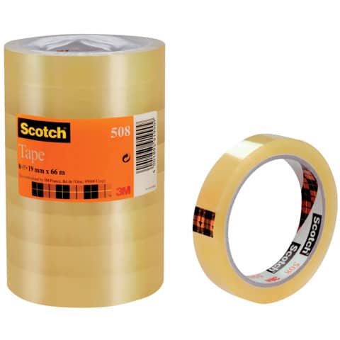 Klebefilm transparent 508, PP, 19 mm x 66 m, 8 Rollen SCOTCH 5081966