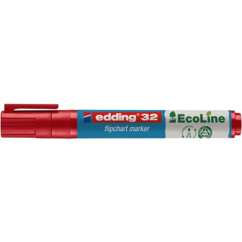 Flipchartmarker 32 EcoLine, 1,5-3mm, Keilspitze, rot EDDING 32-002