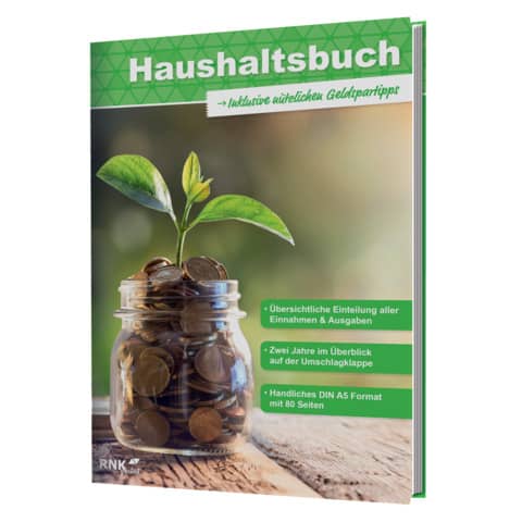 Haushaltsbuch - 2 Jahresübersicht, 17 x 24cm, Glanzumschlag, 40 Blatt RNK 3131