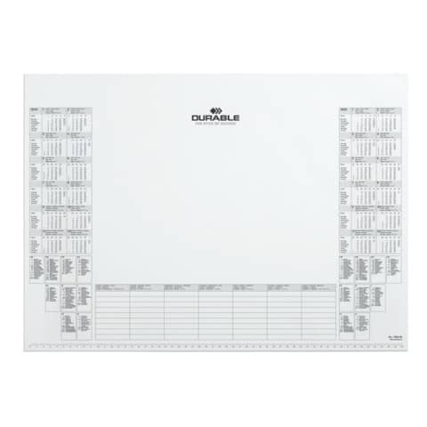 Schreibunterlage Kalender, 25 Blatt, weiß DURABLE 7292 02