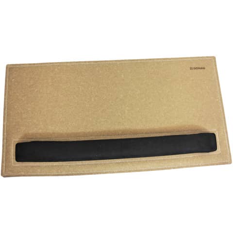 Tastaturunterlage, Recyclingleder/Filz, braun DONAU 2100005-02