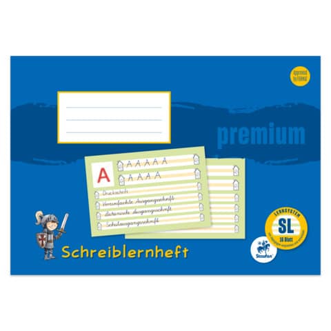 Schreiblernheft, A4, 80g/m², 16 Blatt, Lin.SL, liniert STAUFEN PREMIUM 734500901