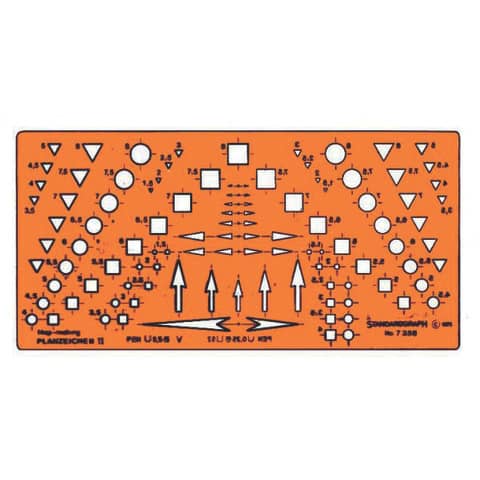 Planzeichenschablone STANDARDGRAPH 7358