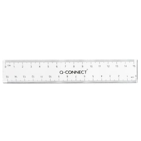 Lineal, 15cm, transparent Q-CONNECT KF00583