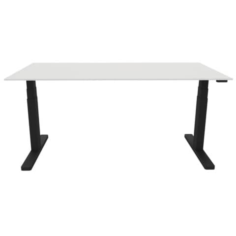 Schreibtisch elektrisch höhenverstellbar, 160 x 65-130 x 80 cm, weiß/schwarz Q-CONNECT KF14158