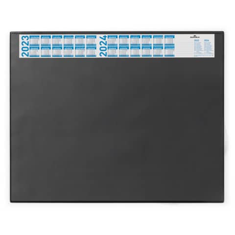 Schreibunterlage mit Jahreskalender, PVC, 650 x 520 mm, 2 mm, schwarz DURABLE 7204 01