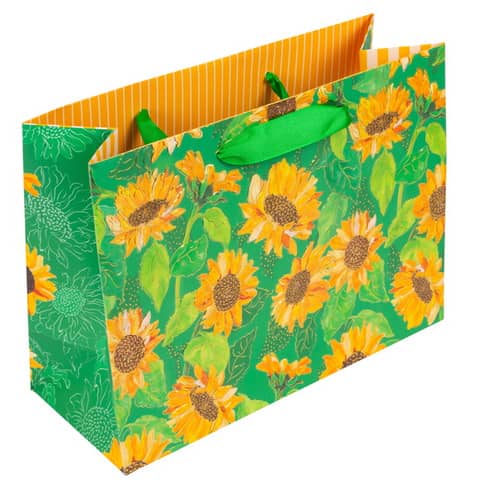 Geschenktragtasche Sunflower green, 25x18x10cm TURNOWSKY 46 548