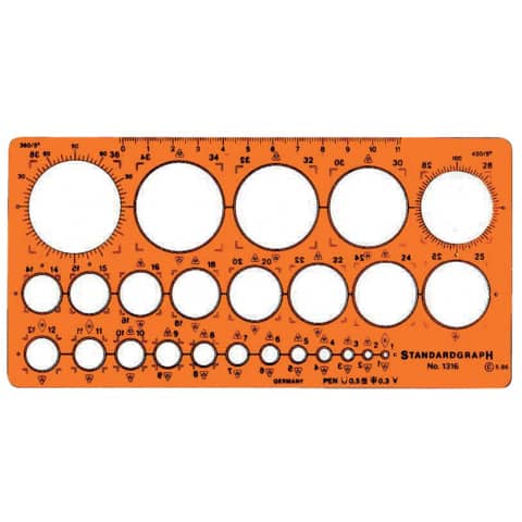 Kreisschablone STANDARDGRAPH 1316