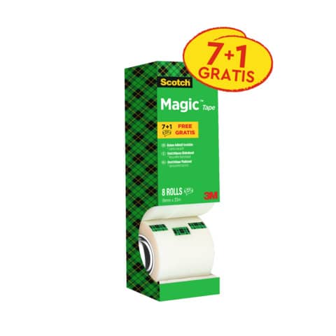 Klebeband Magic™ Promotion, Naturfasern, unsichtbar, beschriftbar, 19 mm x 33 m, 8 Rollen SCOTCH 8-1933R8