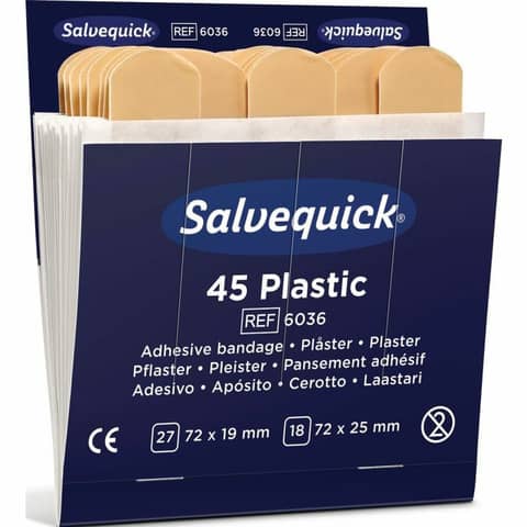 Pflaster wasserabweisend, 6x45 Stück, blau SALVEQUICK 6036