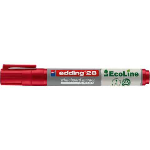 Whiteboardmarker EcoLine, 1,5-3mm, Rundspitze, rot EDDING 4-28002