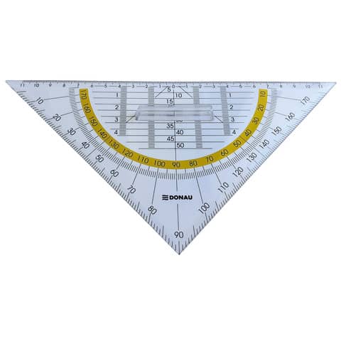 Geometriedreieck mit Griff, 25cm, Blister DONAU 4210004-00