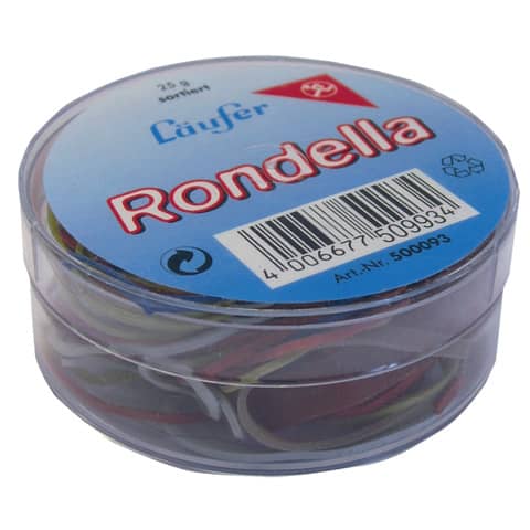 Gummiringe Rondella, Größen und Farbe sortiert, 25 g LÄUFER 69211