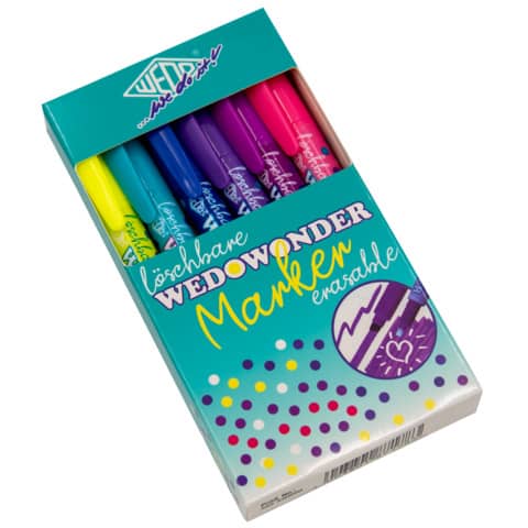 Textmarker wedowonder, löschbar, 6 Stück, farbig sortiert WEDO 252 330699