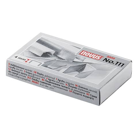 Heftklammern Nr.111 verzinkt, 2000 Stück NOVUS 042-0036