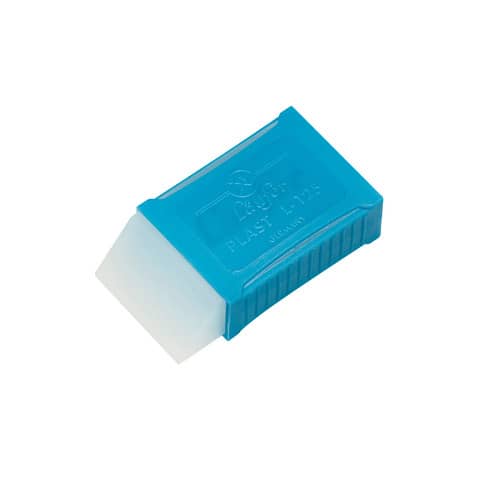 Radierer Plast, Kunststoff, 48x24x11 mm, transparent, Manschette LÄUFER 01250