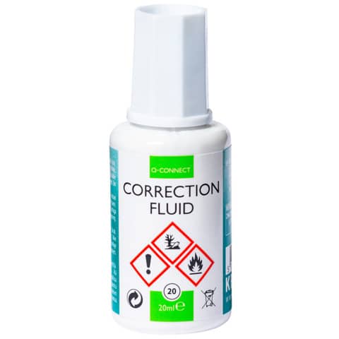 Korrekturflüssigkeit, 20ml, weiß Q-CONNECT KF10507 D