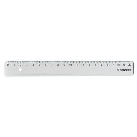 Lineal, 20cm, transparent Q-CONNECT KF00584