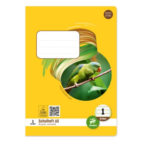 Heft, A5, 80g/m², 32 Blatt, Lin.1, liniert STAUFEN STYLE 040532001