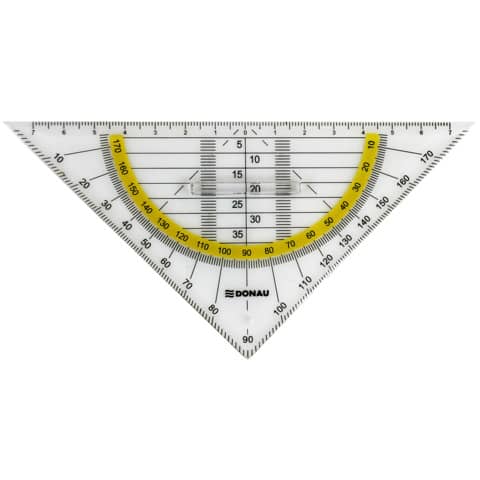 Geometriedreieck mit Griff, 16cm, Blister DONAU 4210002-00