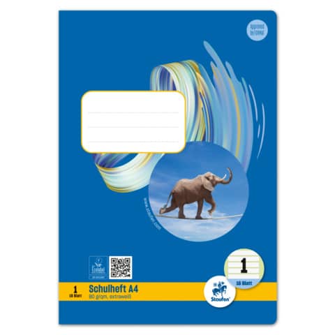 Heft, A4, 80g/m², 16 Blatt, Lin.1, liniert STAUFEN STYLE 040416001