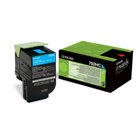Lasertoner 702C cyan   Return LEXMARK 70C20C0