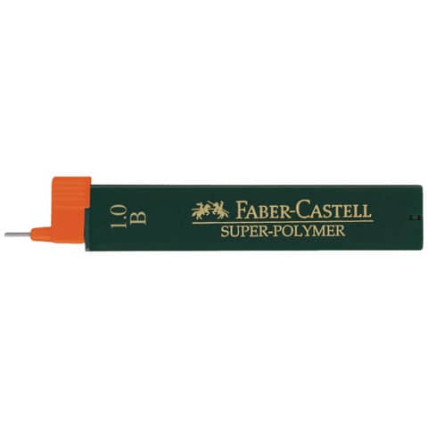Feinmine Super Polymer B, 0,9mm, 12 Stück, schwarz FABER CASTELL 120901