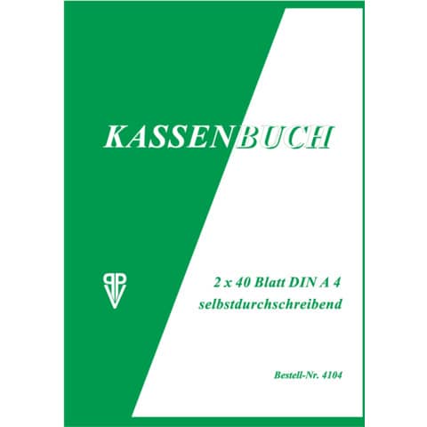 Kassenbuch A4 2x40BL PVP 4104