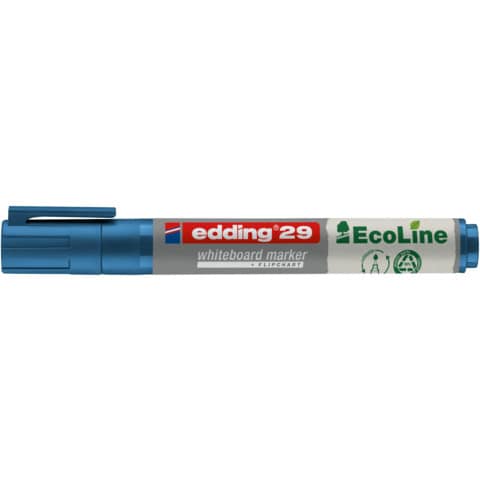 Whiteboardmarker EcoLine, 1,5-5mm, Keilspitze, blau EDDING 4-29003