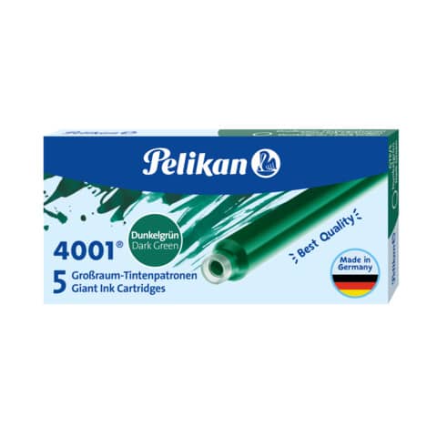 Tintenpatrone 4001® GTP/5, 5 Stück, dunkelgrün PELIKAN 300004043