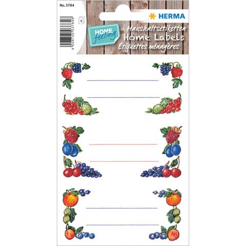 Küchenetiketten Beerenarrangements, 84x120mm, 12 Stück HERMA 3784